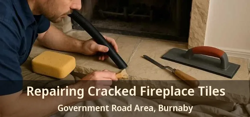 Repairing Cracked Fireplace Tiles Government Road Area, Burnaby - BC