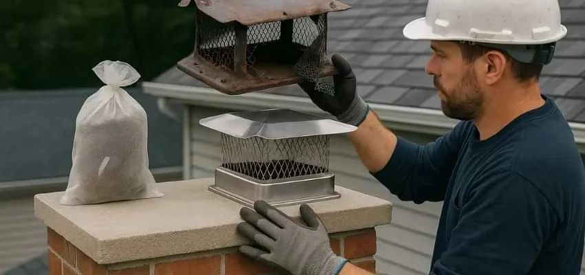 Chimney Cover Replacement in Burnaby